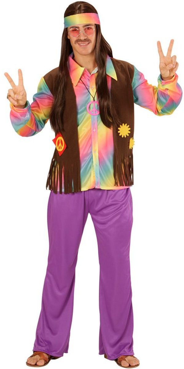 Hippie Kostuum | Comeback Hippie | Man | Maat 128 | Carnaval kostuum | Verkleedkleding